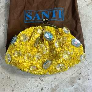 Santi clutch. Hidden crossbody chain.